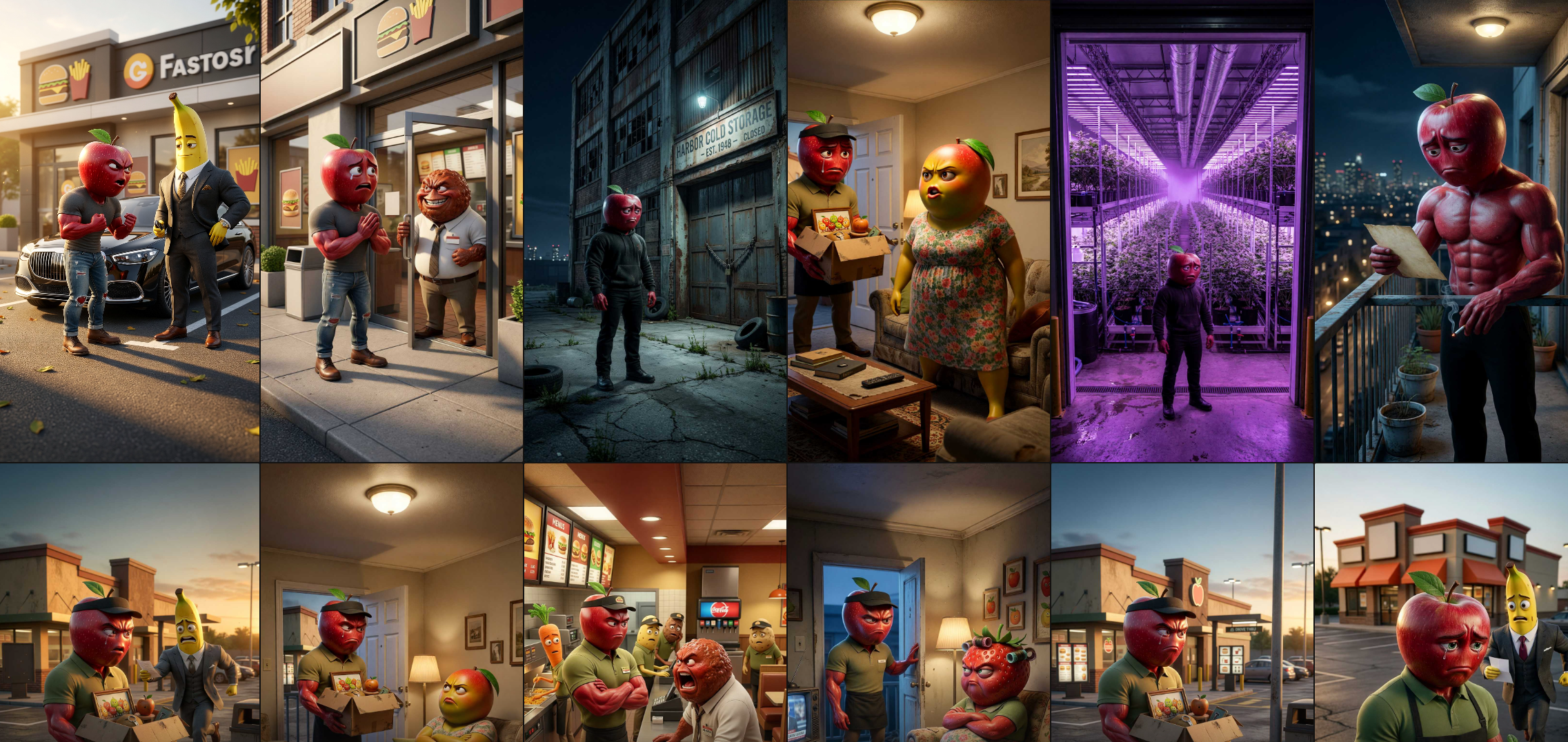 Scenes from the FruitStoryVerseHQ universe